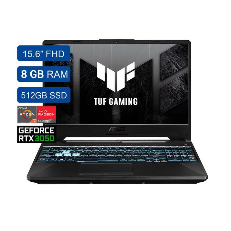 Portatil ASUS Tuf Gaming A15 FA506NCQ HN038 Ryzen 7 SSD 512 GB M.2 8 GB 15.6 Pulgadas Gen FreeDOS Negro